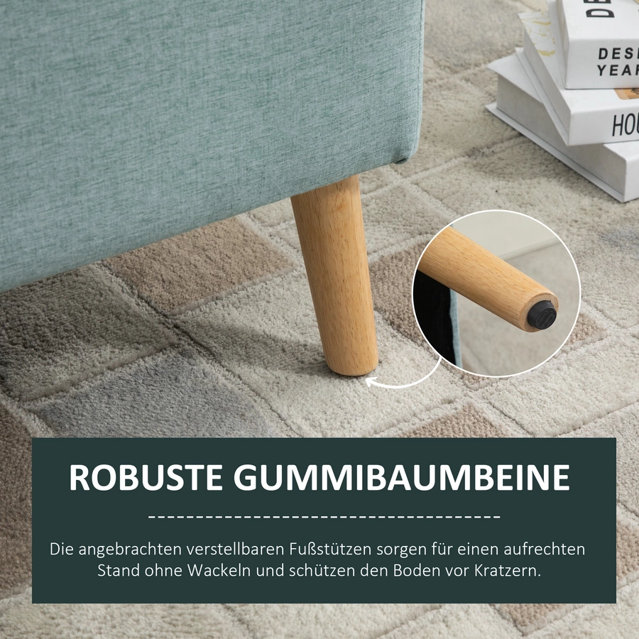 HOMCOM Sitzbank mit Stauraum grün