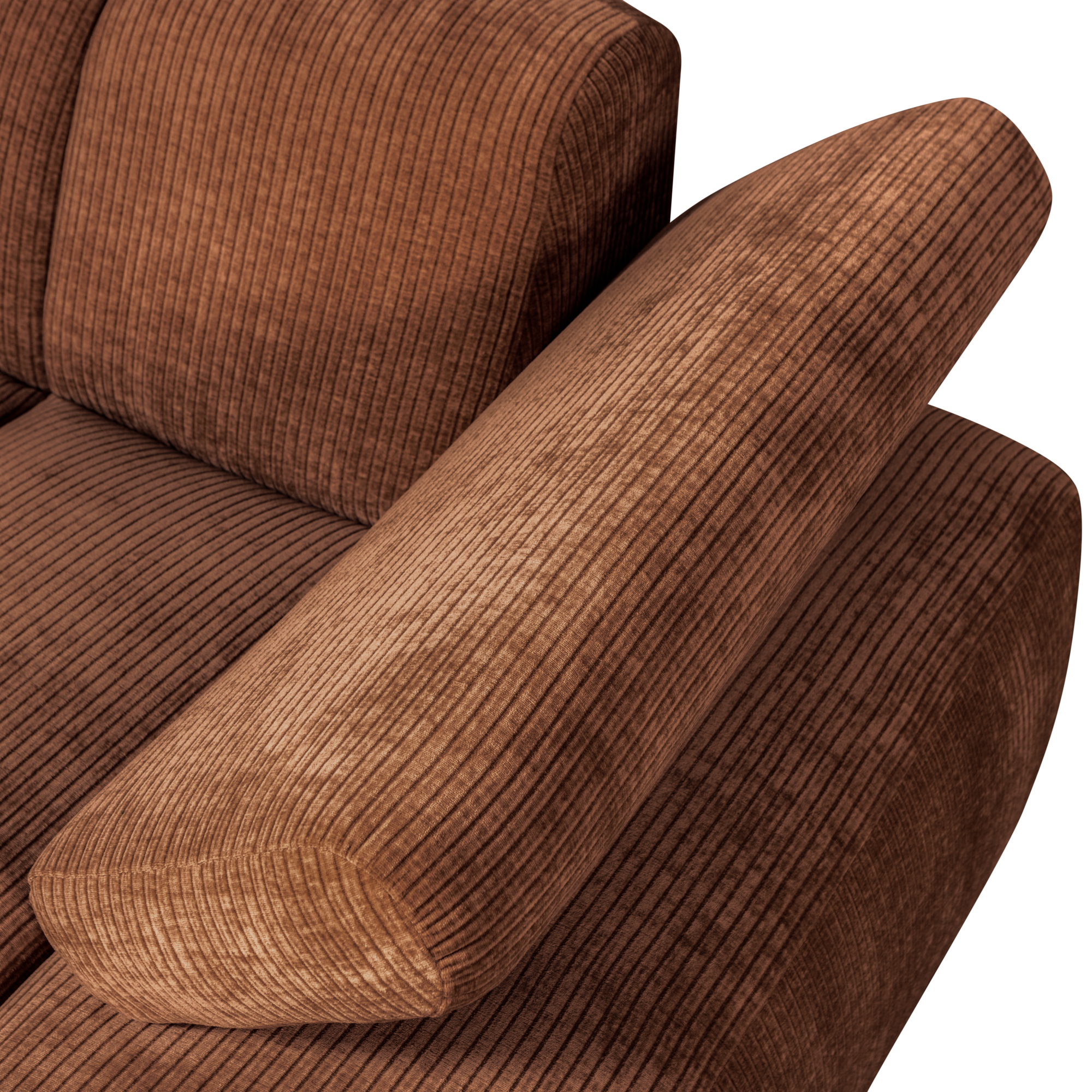 Chaise Longue Mojo Element Mojo Chaise Longue Element Rechts - Geweven Ribstof - Roestbruin