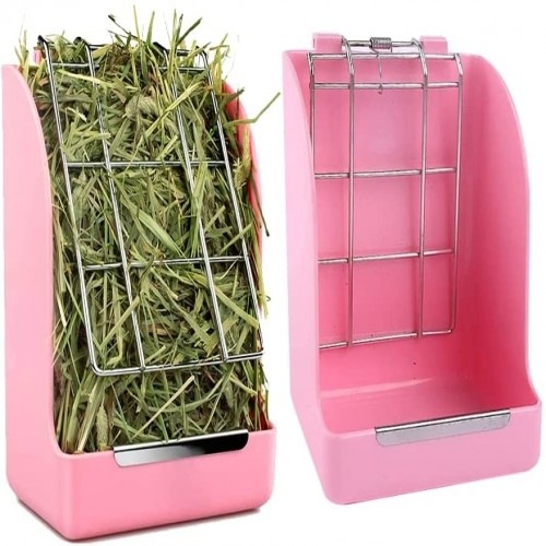 Alimentador de plástico Edipets para coelhos e outros roedores.