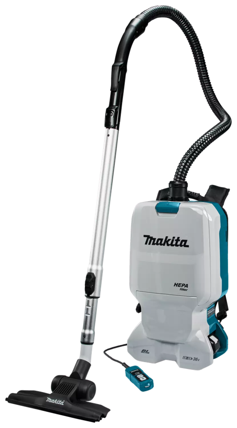 Makita DVC660PT2 2x18 V Rugstofzuiger voor schoonmaak Body incl. 2 accu's en duolader