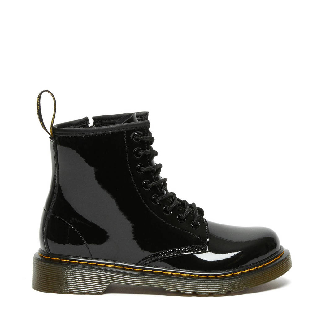 Dr. Martens 1460 Patent Kleuter/Tiener leren veterboots zwart