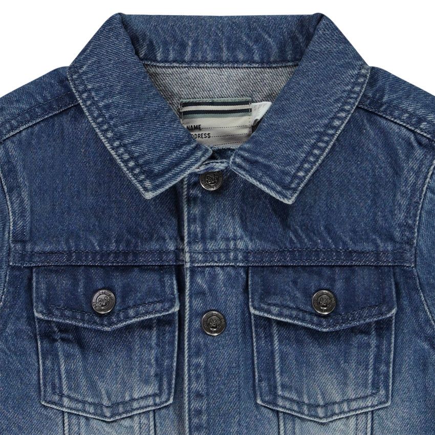 Veste en jean effet délavé pour garçon - Bleu moyen