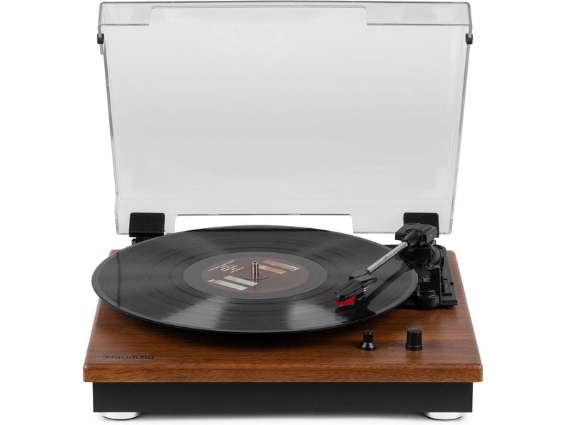 Audizio Plattenspieler mit Bluetooth RP112L Dunkelbraun Plattenspieler mit Bluetooth-Streaming