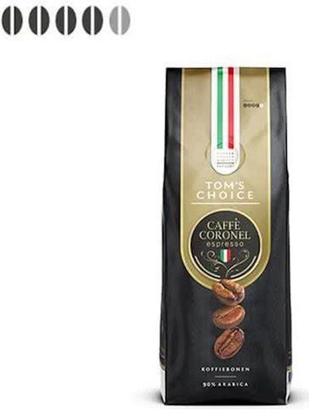 Caffè Coronel - Tom's Choice - Koffiebonen - 4kg - 90% Arabica - Medium Gebrand