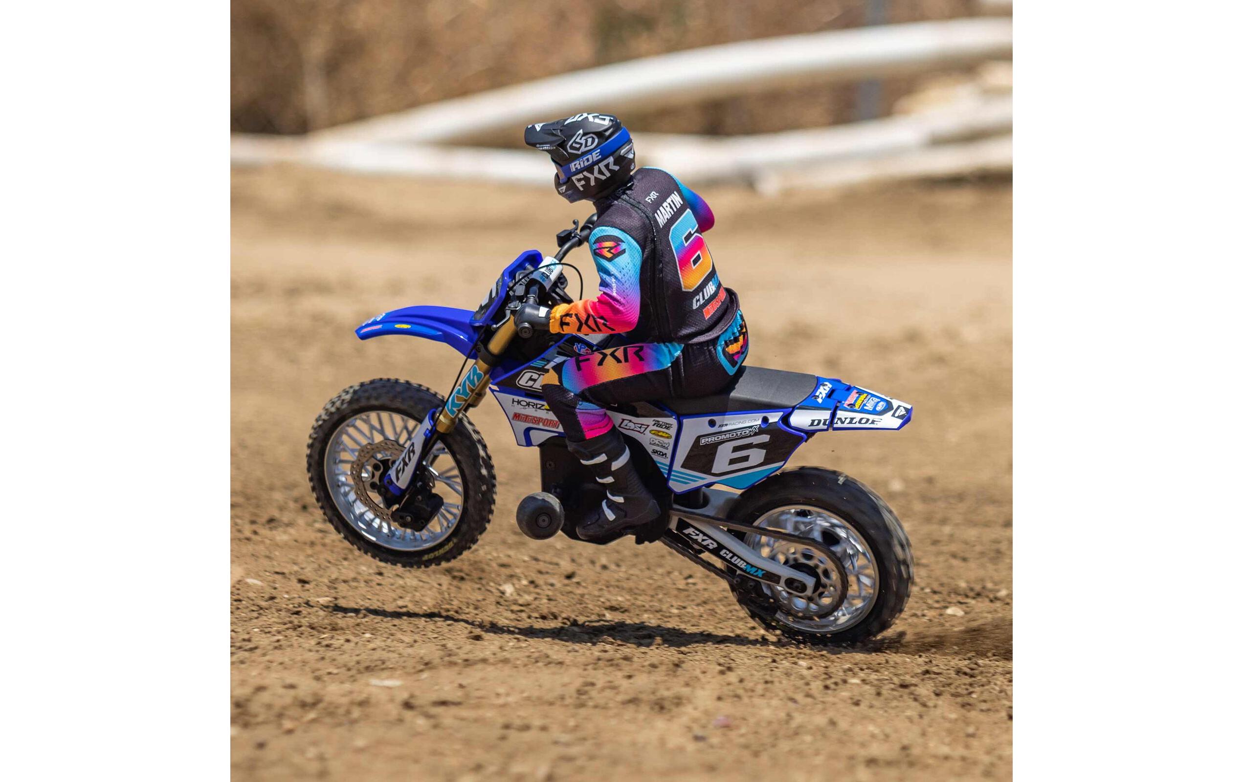 Motorrad Promoto MX Blau, ARTR, 1:4<br>Leistungsstarkes RC Motocross Bike