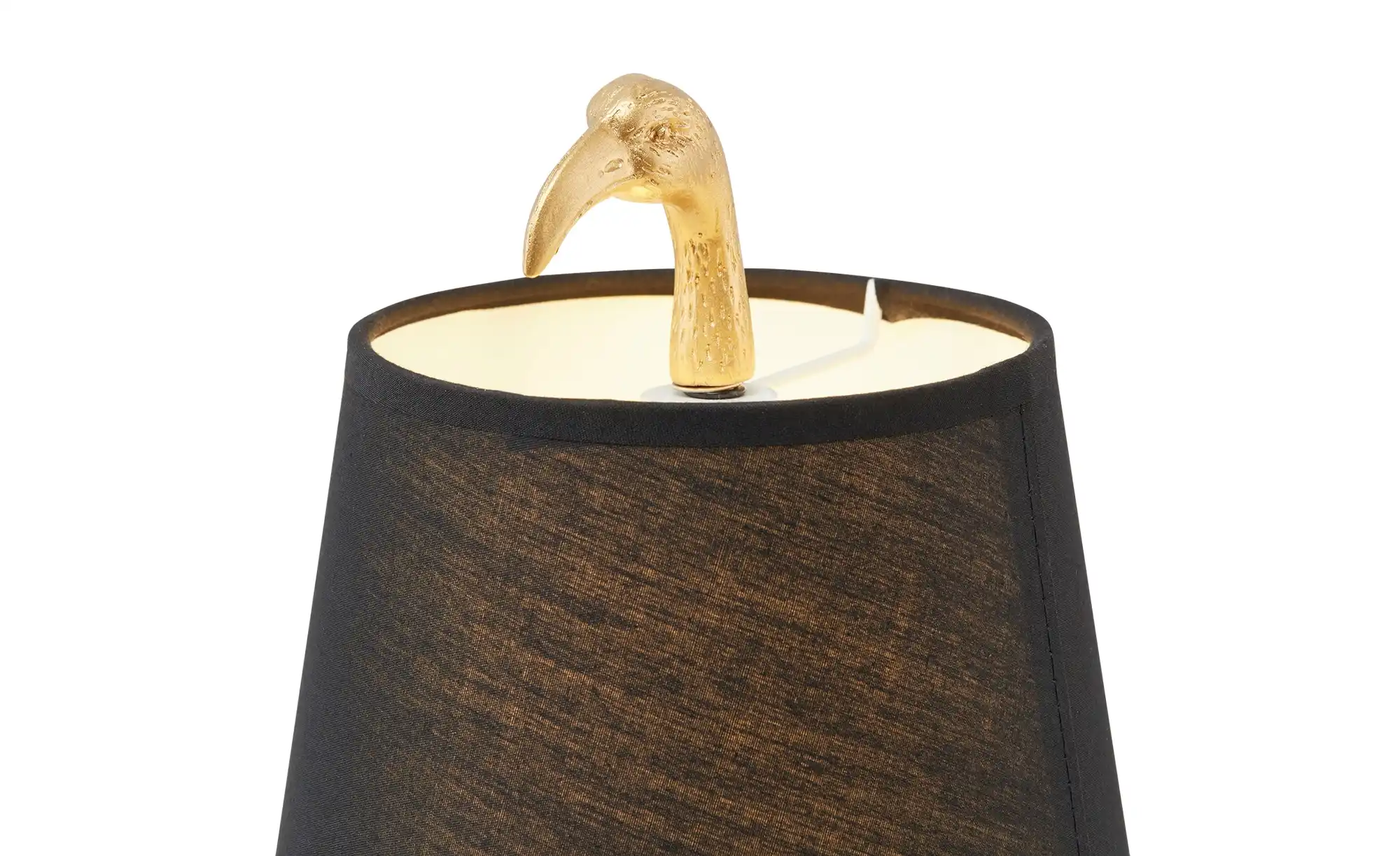 Trio Tischleuchte, 1-flammig `Flamingo`schwarz/goldfarbig