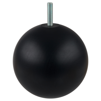 Duraline meubelpoot bol zwart Ø10 cm
