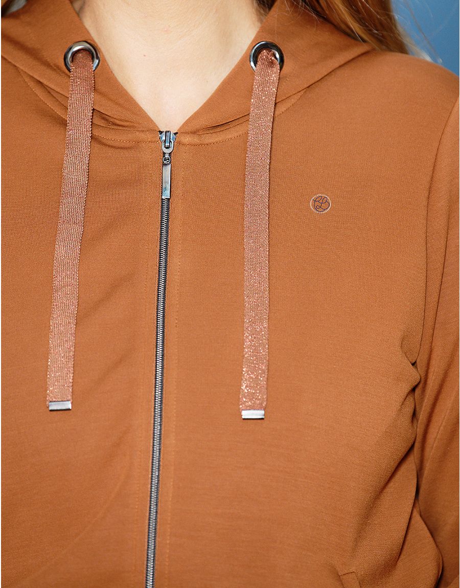 Veste zippée camel