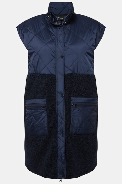 Teddyweste, Teddyfleece, Stehkragen, Zipptaschen