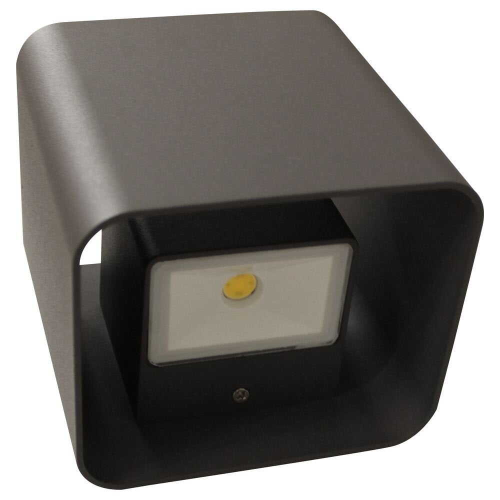 LED wandlamp Dodd in antraciet B 540lm IP54 vierkant