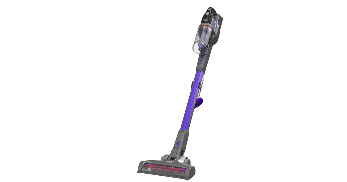 BLACK+DECKERBHFEV182CP-QW 18V 4IN1 PowerSeries Extreme PET steelstofzuiger  (Grijs/paars)
