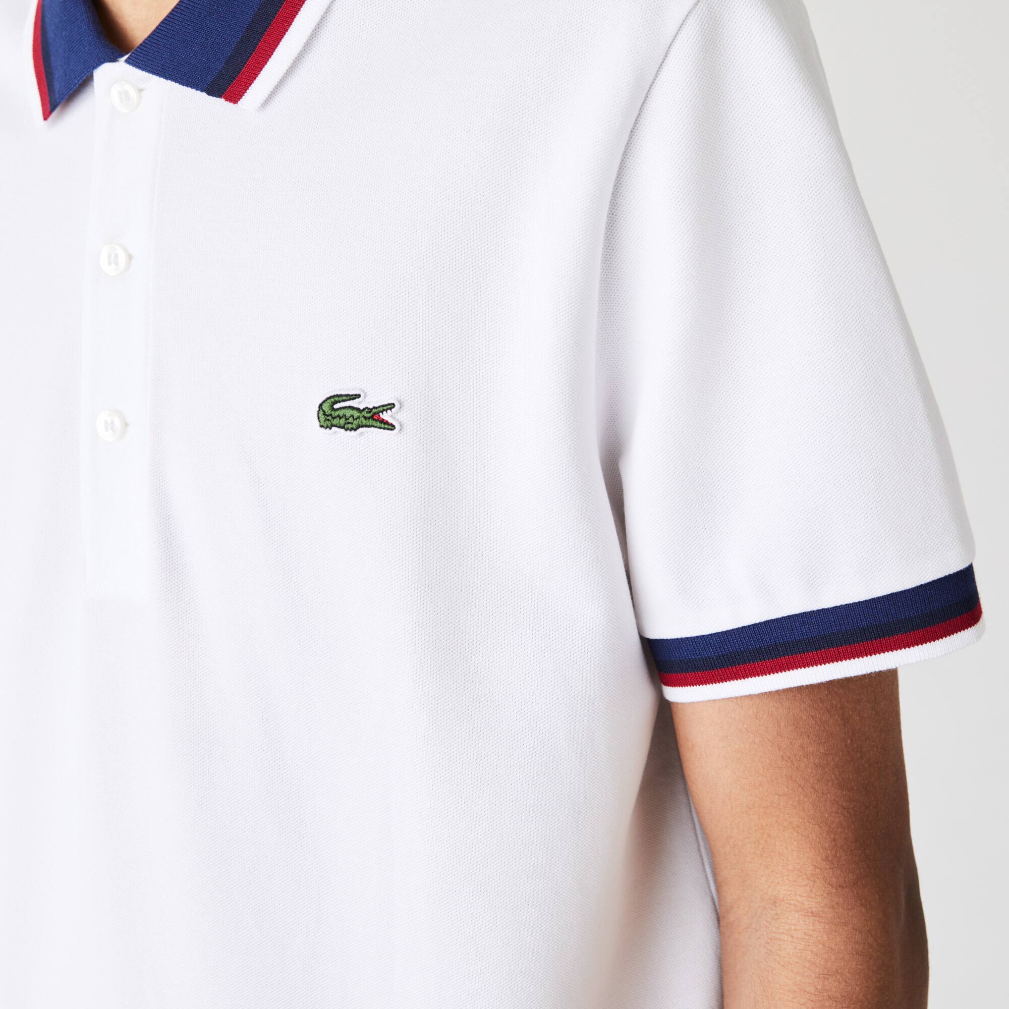 Poloshirt mit Kontrastkragen Kurze Ärmel - Weiss - Lacoste - Herren