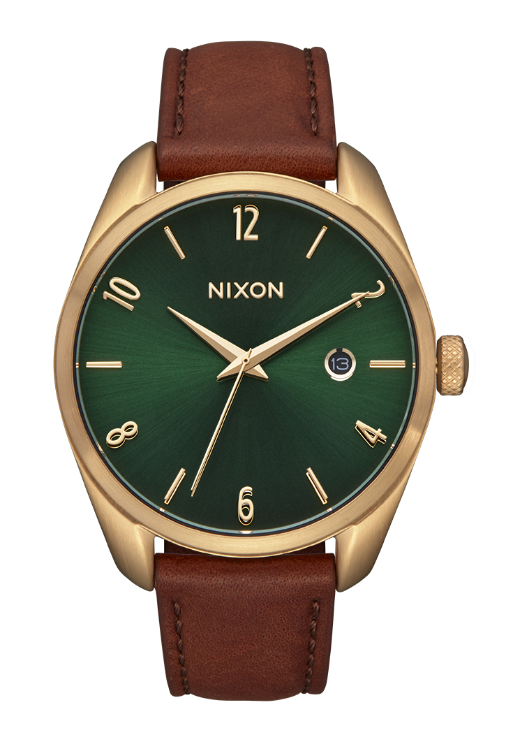 Nixon The Thalia Leather All Gold / Green Sunray A1343-2691