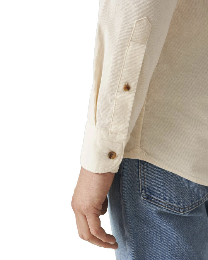 ETON Contemporary Fit White Fine Whale Coruroy Shirt Hvid