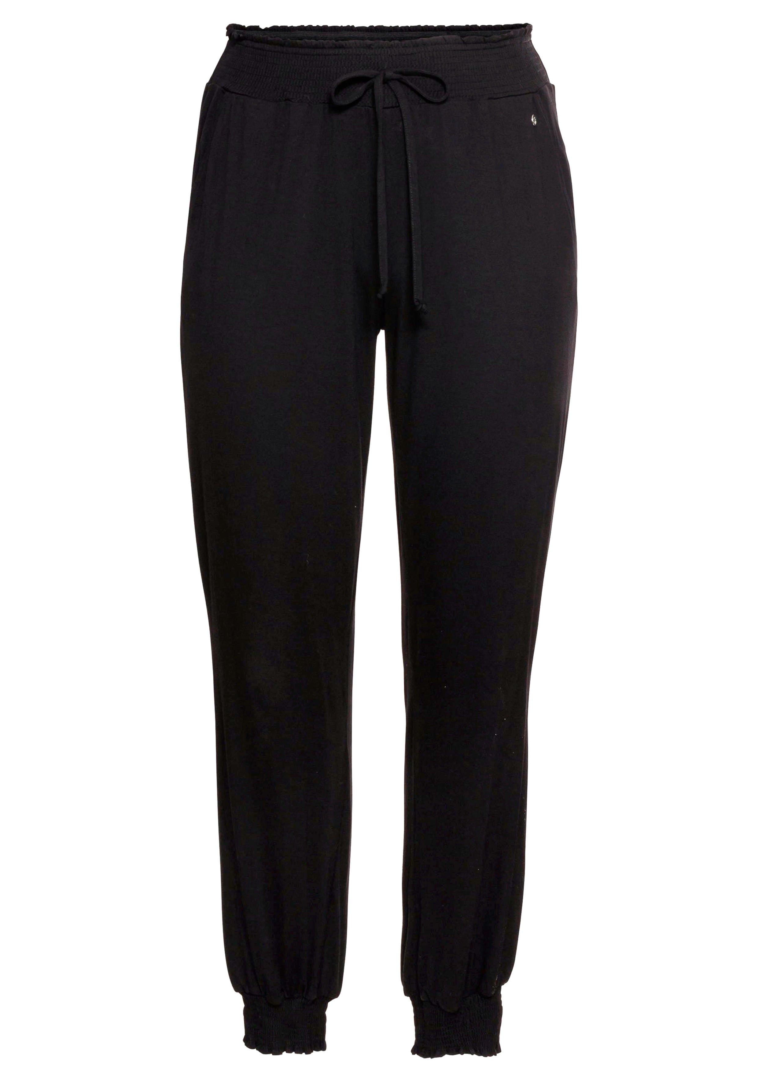 Jerseyhose im Joggpants-Stil, mit gesmoktem Bund