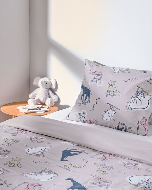 housse de couette enfant flanelle 140x200 animaux