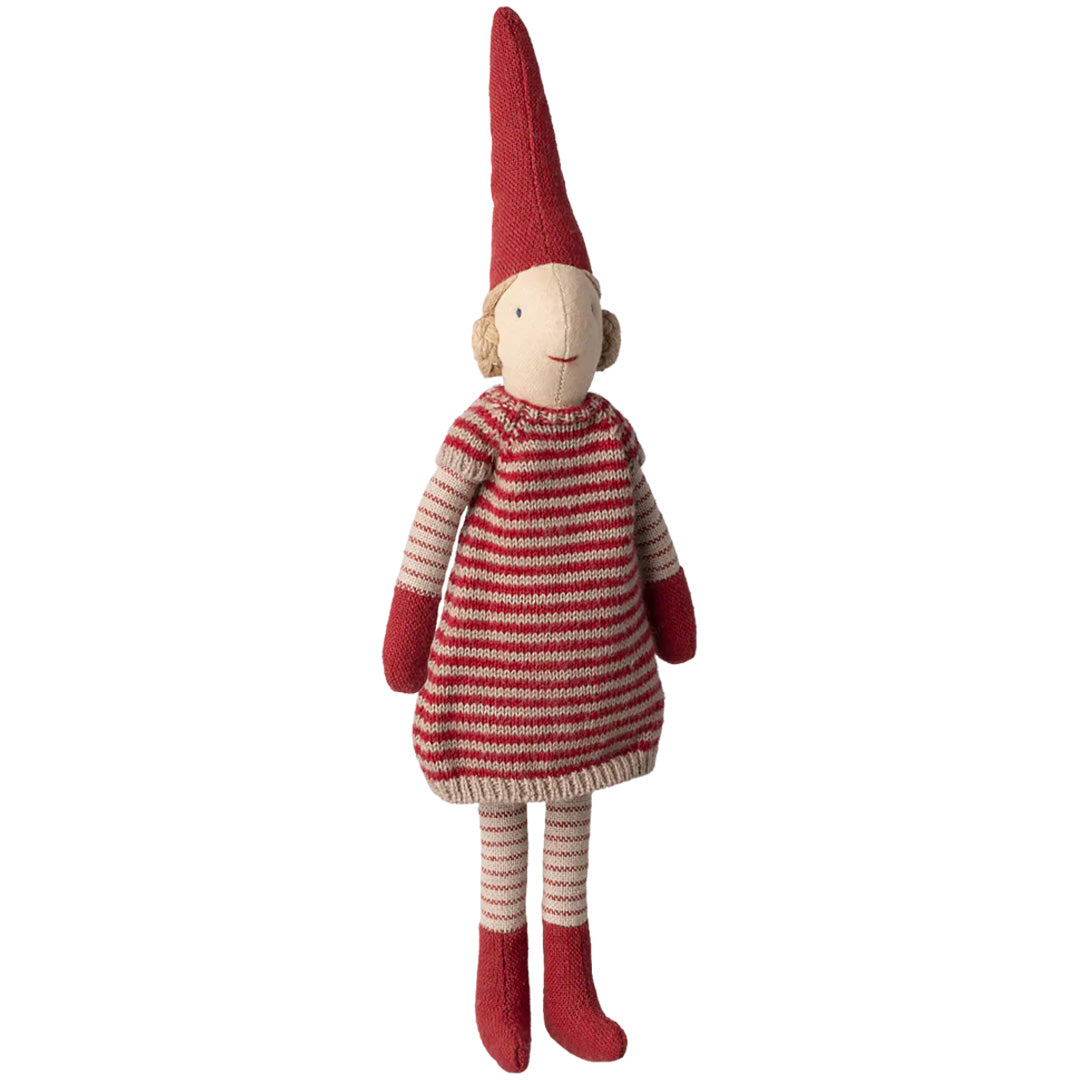 maileg decoratie pixie meisje - gebreide jurk - maat 1 - 26 cm