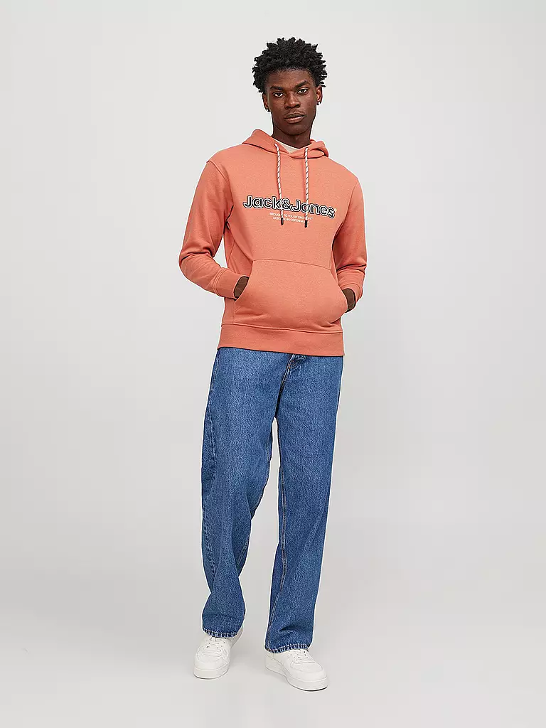 JACK & JONES Kapuzensweater - Hoodie JORLAKEWOOD orange