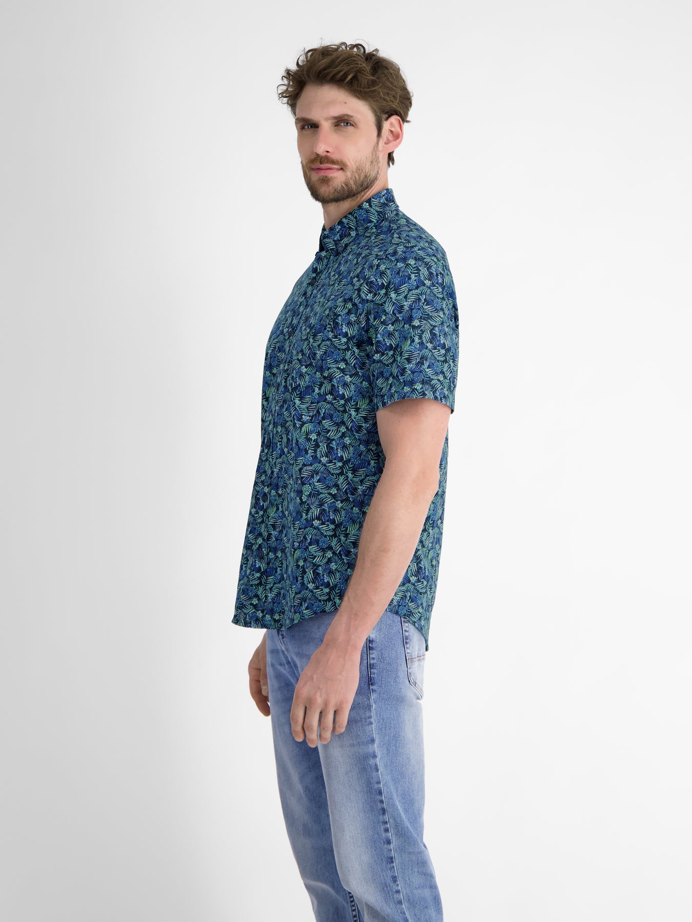Herren Sommerhemd, floral bedruckt