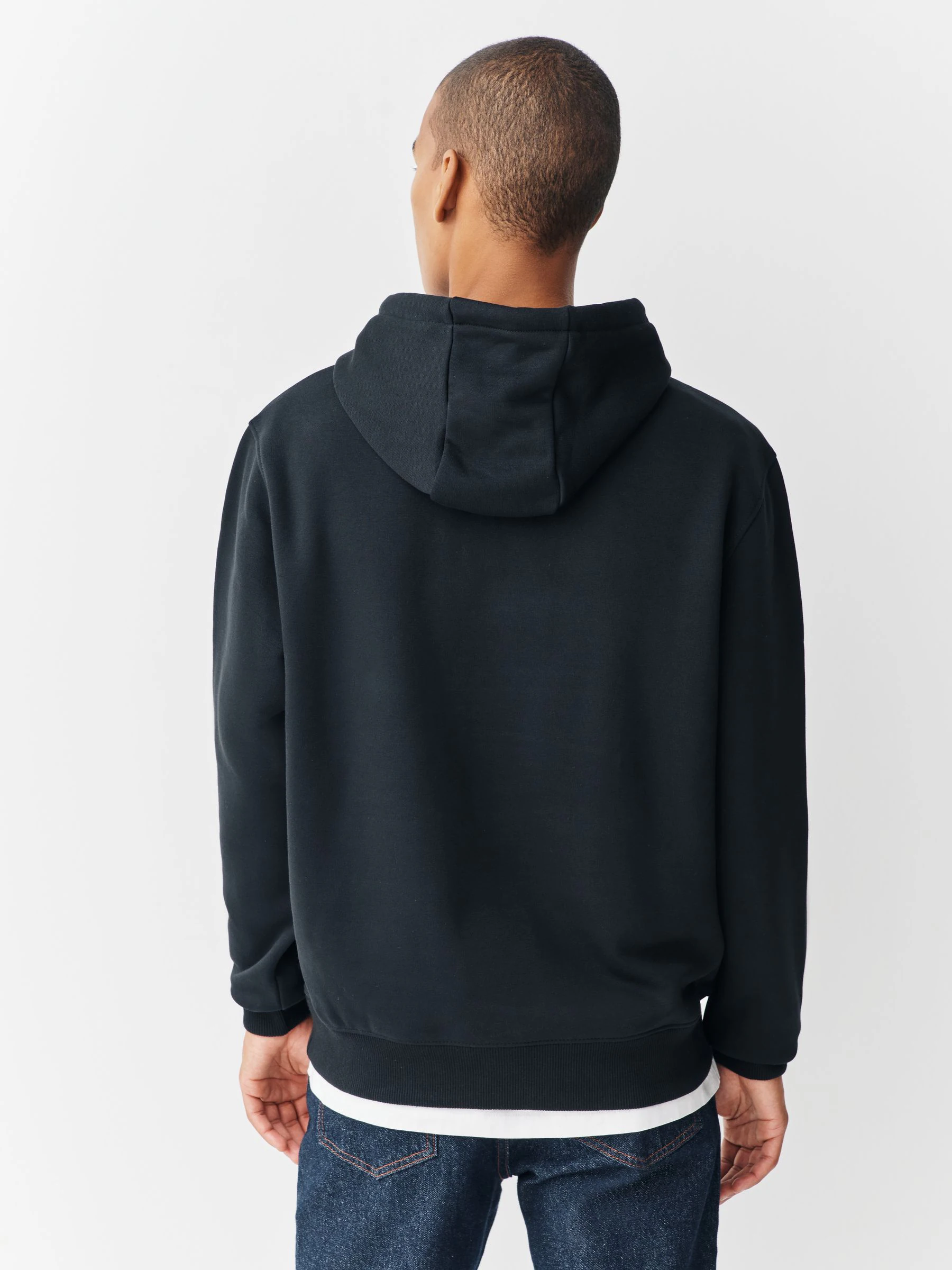 Zwart/Bourgondisch Rood - Cotton Rich Jersey Overhead Hoodies 2 Pack