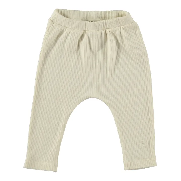 Tocoto Vintage Legging Baby Côtelé | Ecru