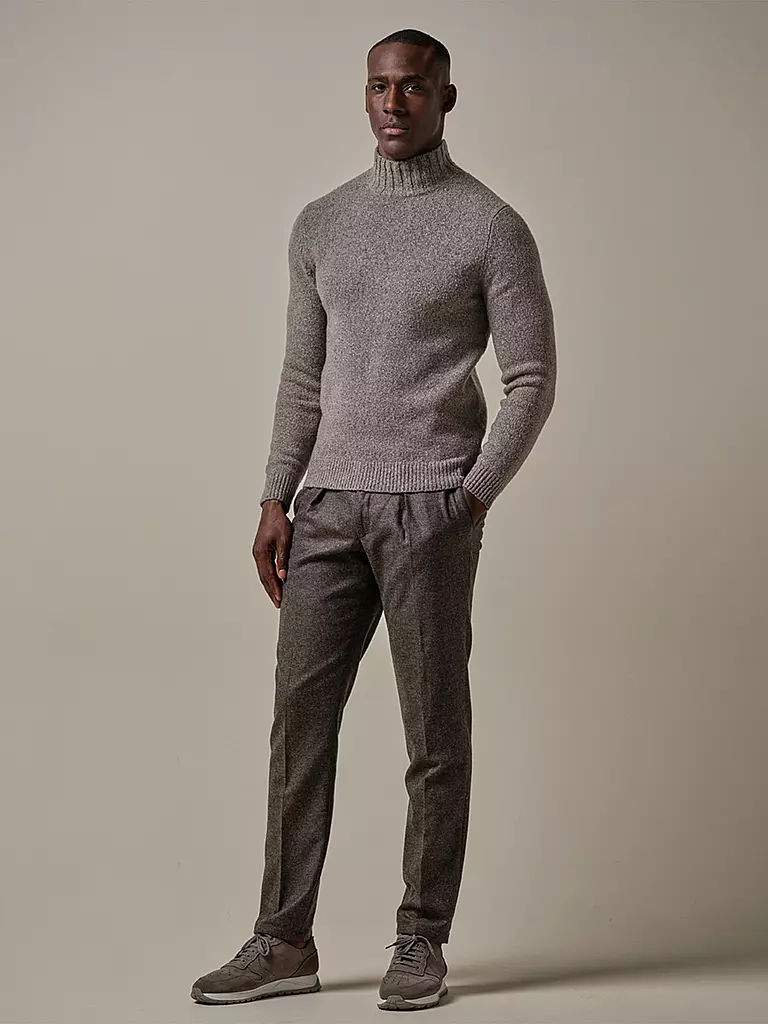 PROFUOMO Rollkragenpullover braun