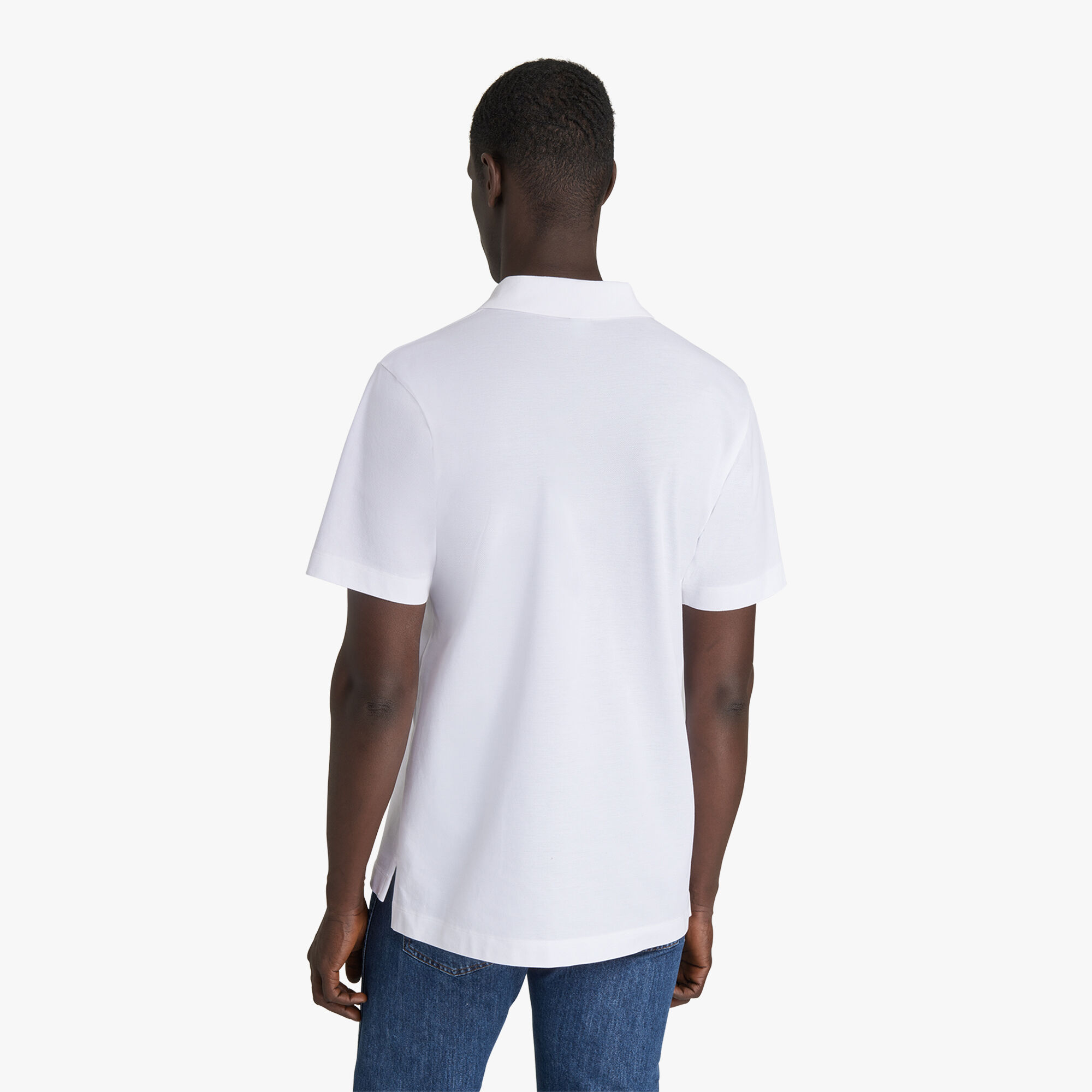 Polo Pique Avec Detail En Cuir
