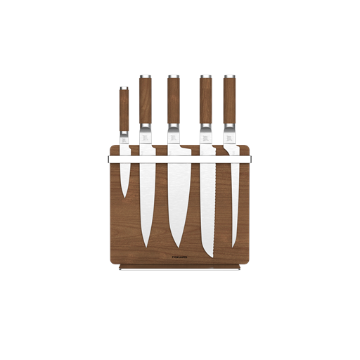 Fiskars Premium Knivblok, Birk, H:30,8 cm