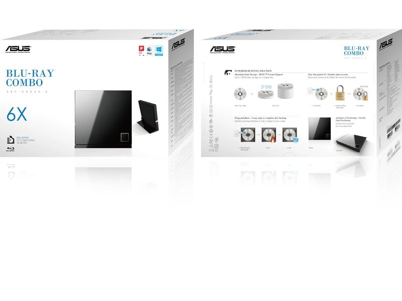 ASUS Blu-Ray-Brenner SBC-06D2X-U Blu-ray Brenner