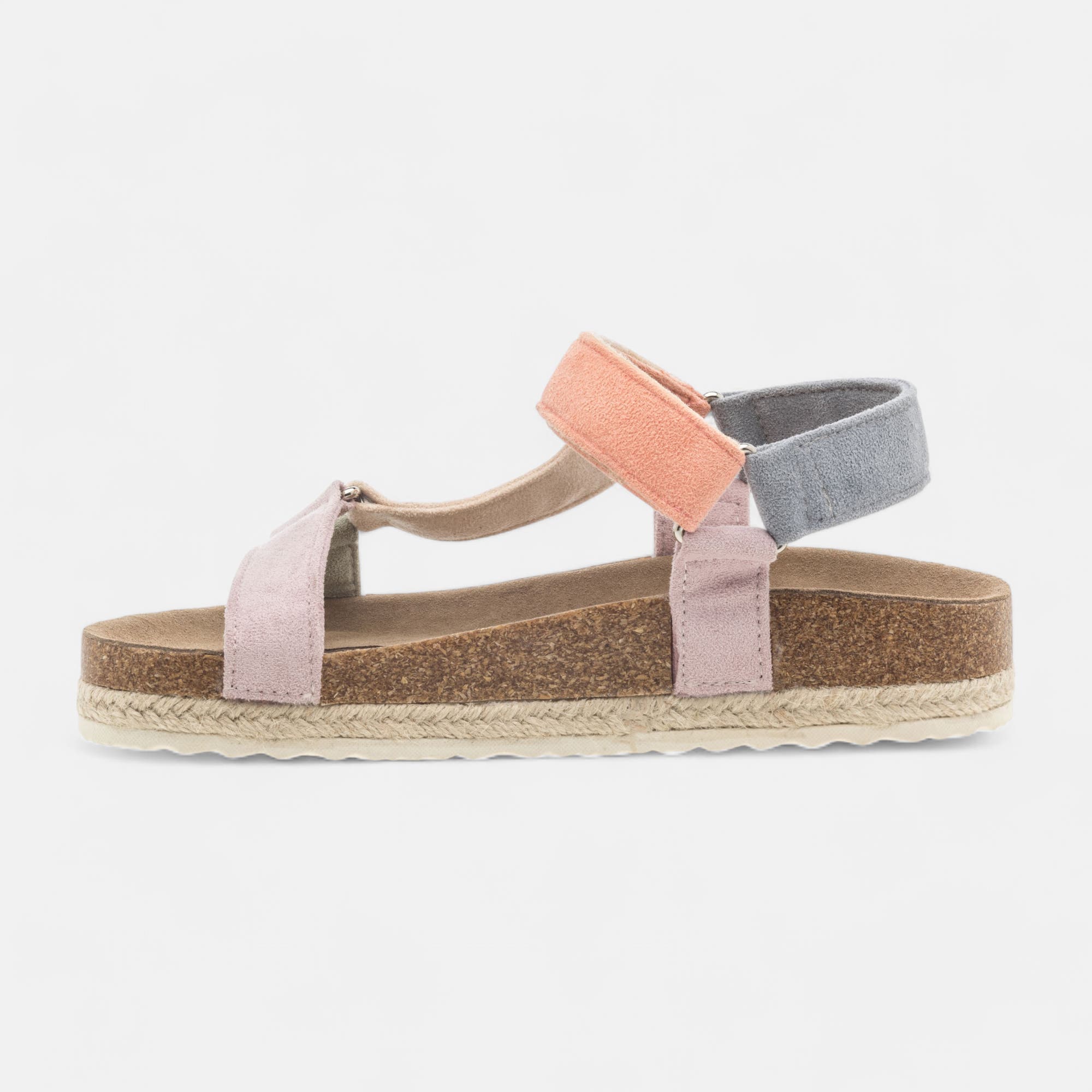 Mules semelle liège Femme multicolore