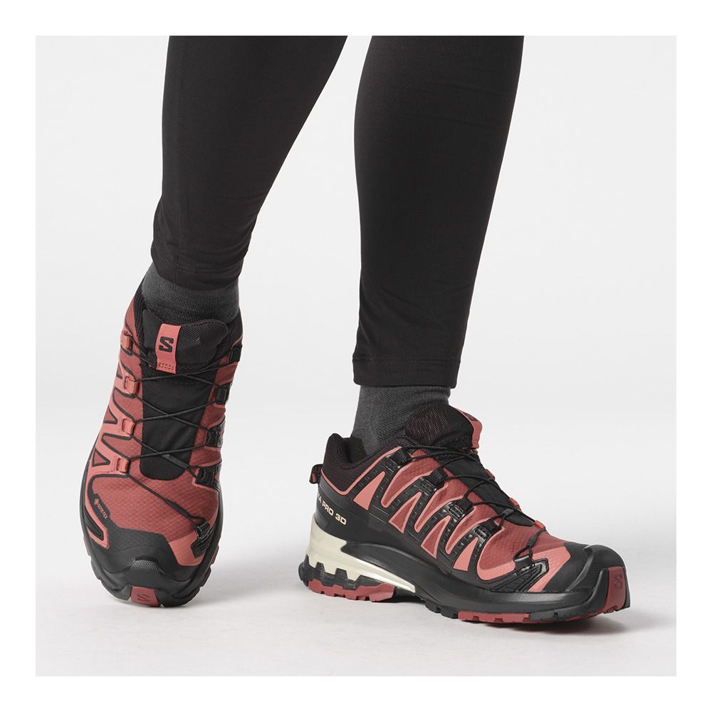 Salomon XA PRO 3D V9 GTX - Chaussures trail Femme cow hide/black/faded rose