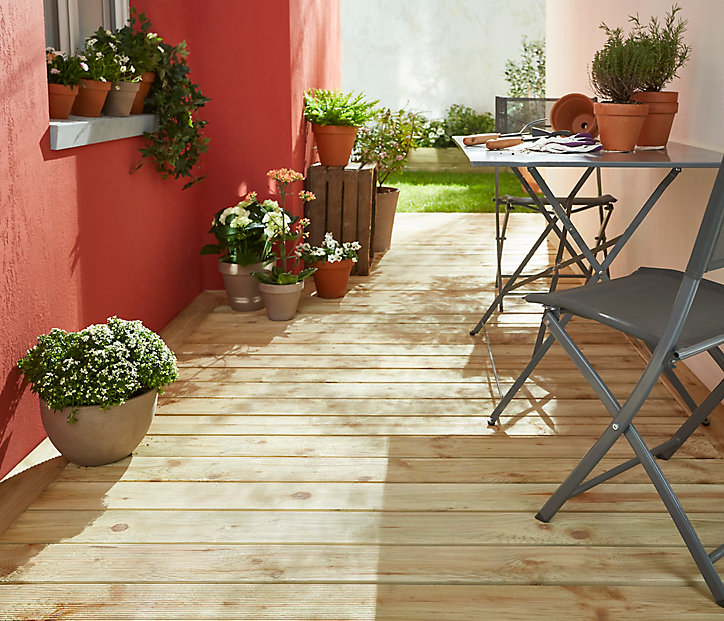 Lame de terrasse épicéa vert Blooma Madeira L.240 x l.12 cm