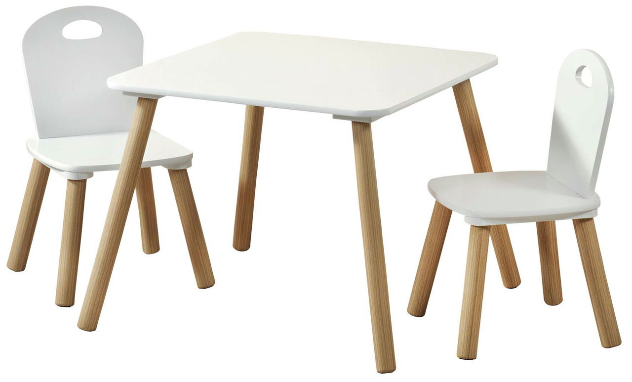 Kesper Kindertisch mit 2 Stühlen weiß