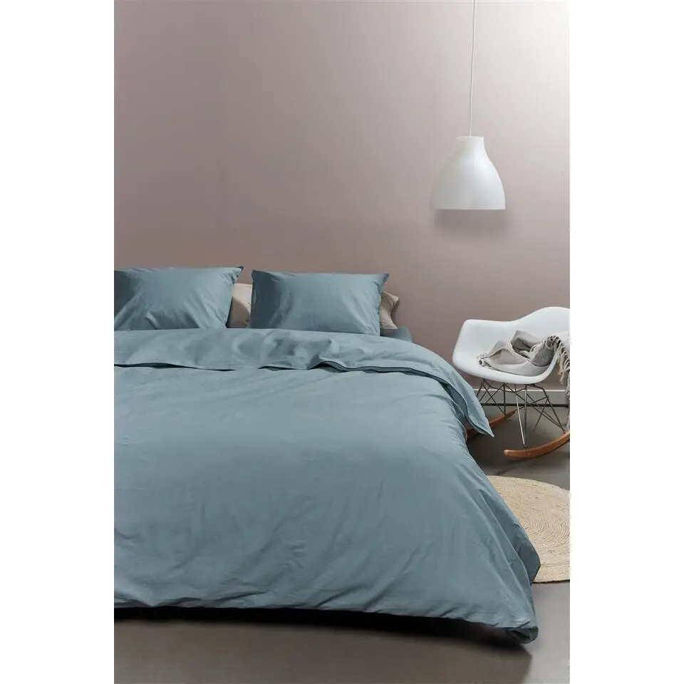 Ambiante Cotton Uni dekbedovertrek - 240x200/220 - Blauw