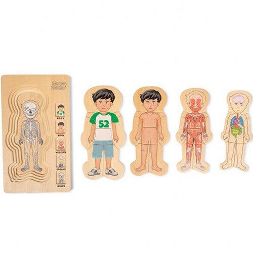 Mama memo vijf lagen puzzel lichaam jongen - 4x7 st