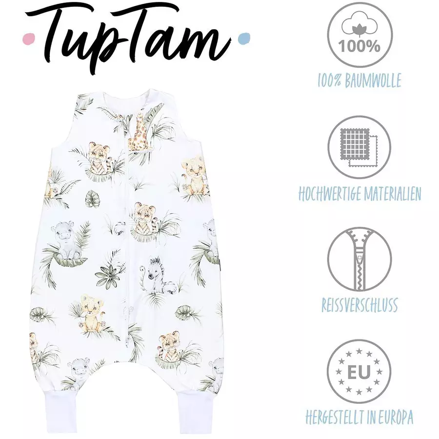 TupTam Baby Sommer Schlafsack mit Beinen ohne Ärmeln grün