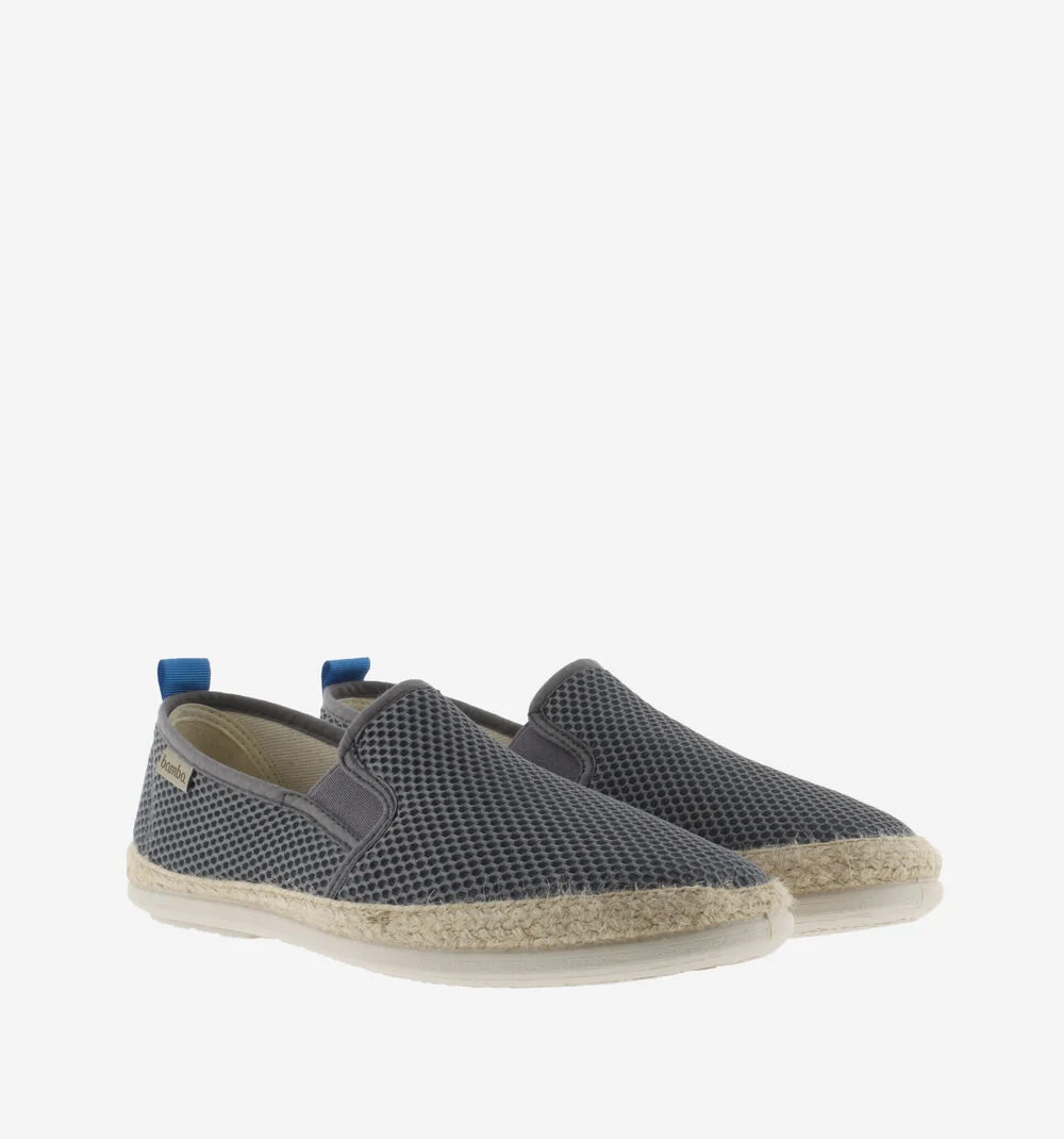 ANDRÉ ÉLASTIQUES MESH Espadrilles en mesh pour homme GRIS