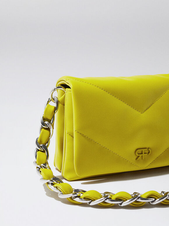 Bolso Mini Con Cadena Chunky - Verde