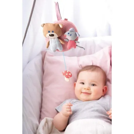 HABA 7166 Spieluhr Kuschelfreunde, rosa