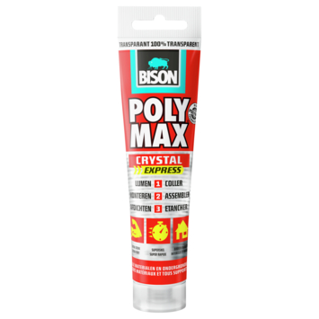 Bison poly max montagelijm crystal universeel 115 g
