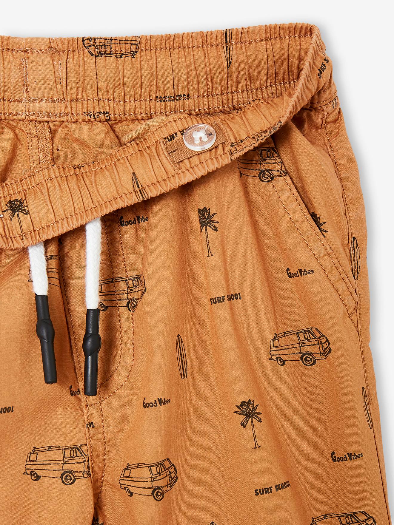 Bermudas com estampa de avelã para meninos