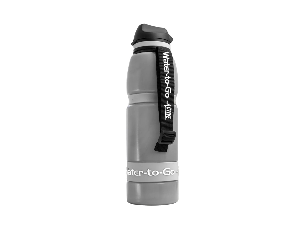Water-to-Go Eco-Active 1 liter waterfles met filter - Silver