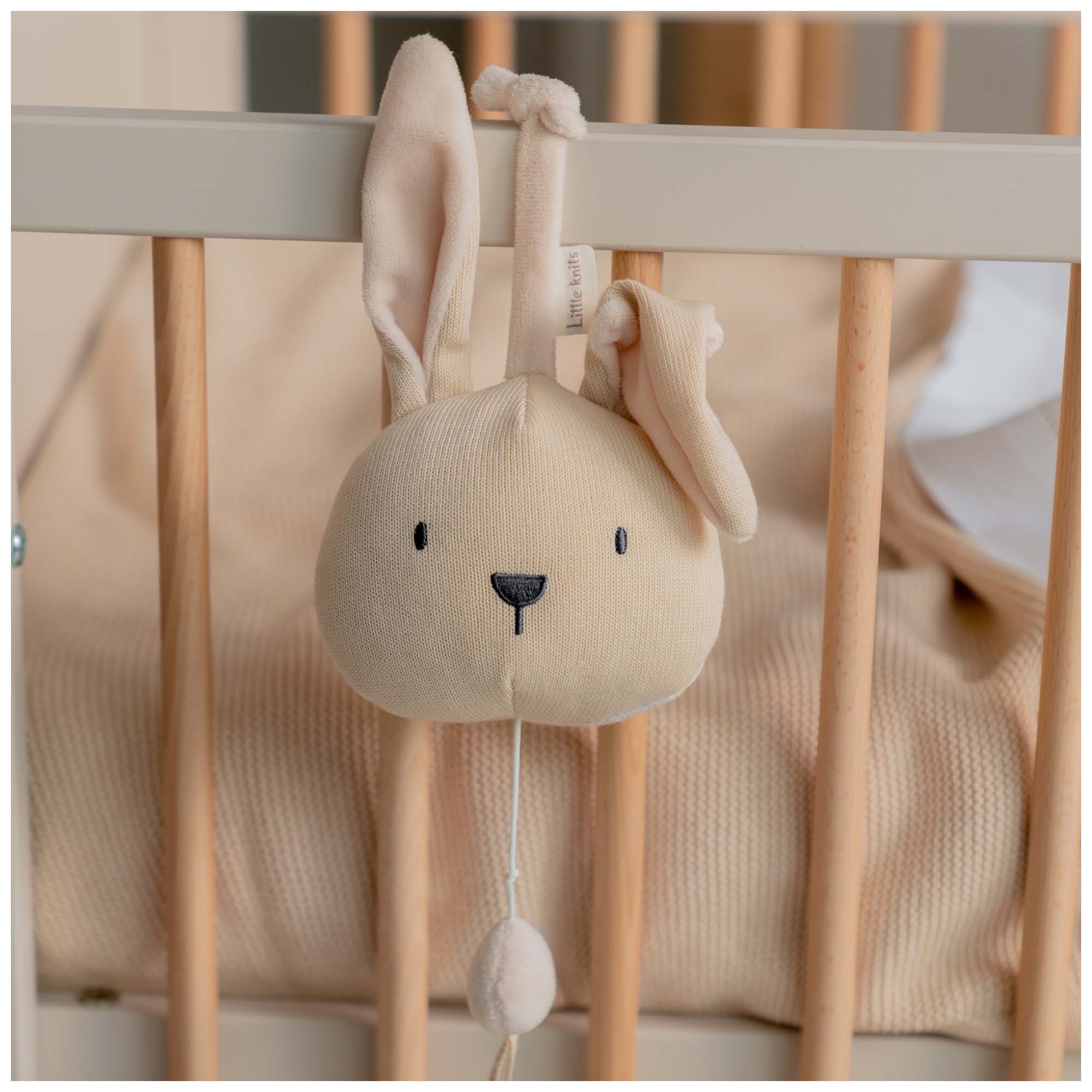 Prénatal muziekdoosje Little Knits wit