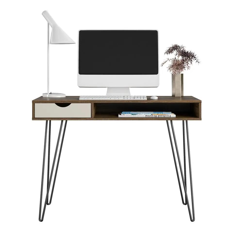 Concord - Bureau met 1 lade in walnoot look