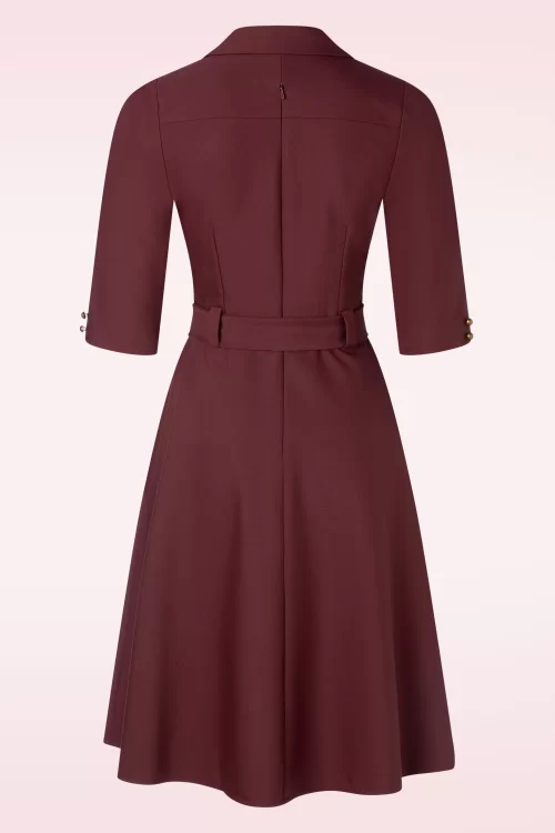 Glamour Bunny Giselle swing jurk in kastanjerood