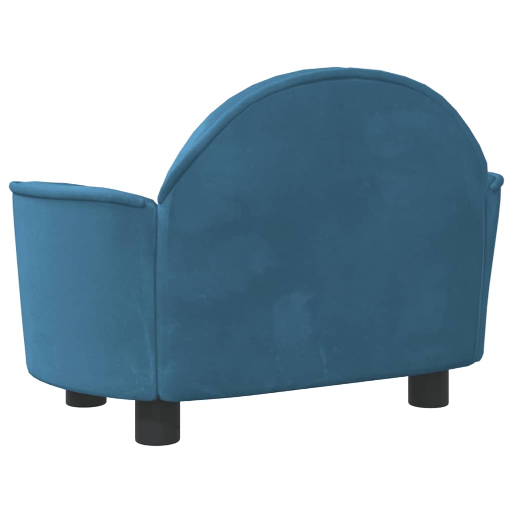 Cama para cães vidaXL em veludo azul, 66x40x45 cm