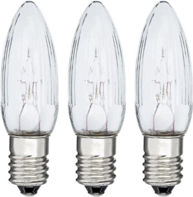 Reserve Kerstlampjes - E10 fitting - 34V - 3W - Warm Wit - 3 stuks