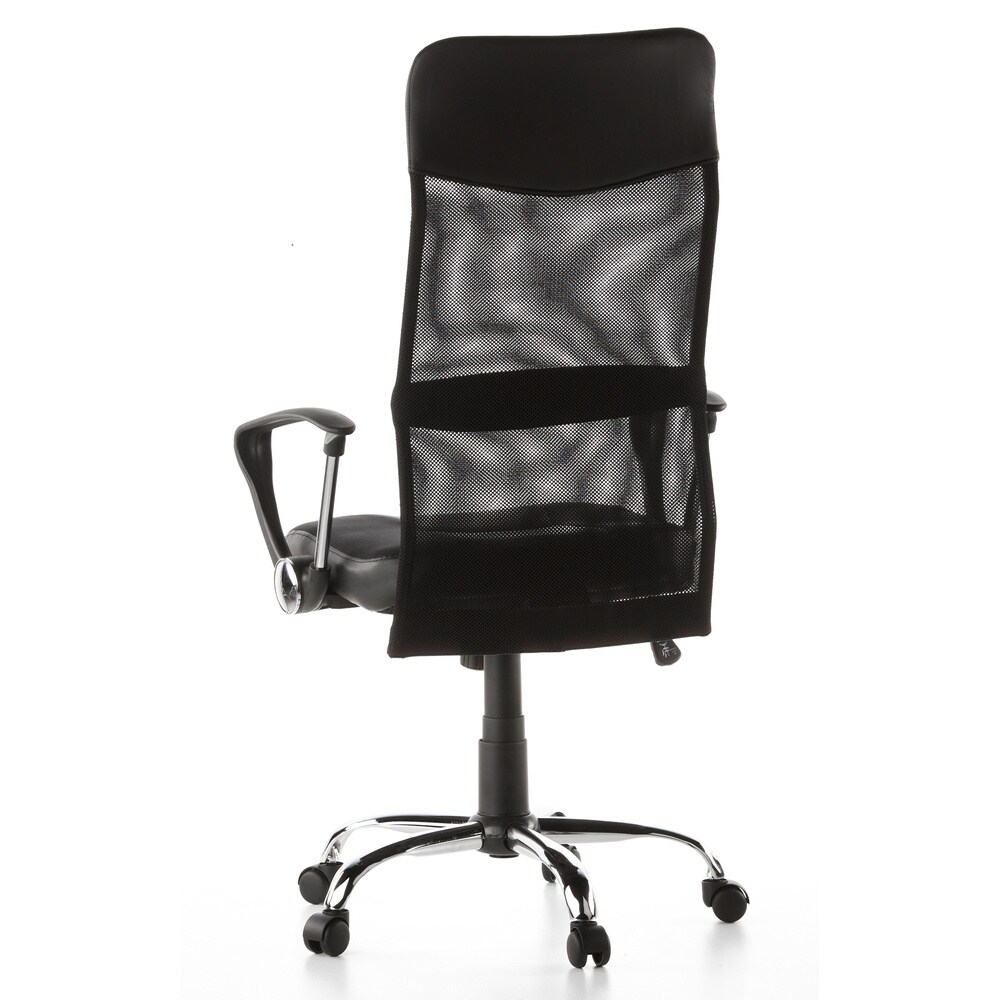 Home Office Chefsessel STRYKA Kunstleder/Netzstoff mit Armlehnen hjh OFFICE
