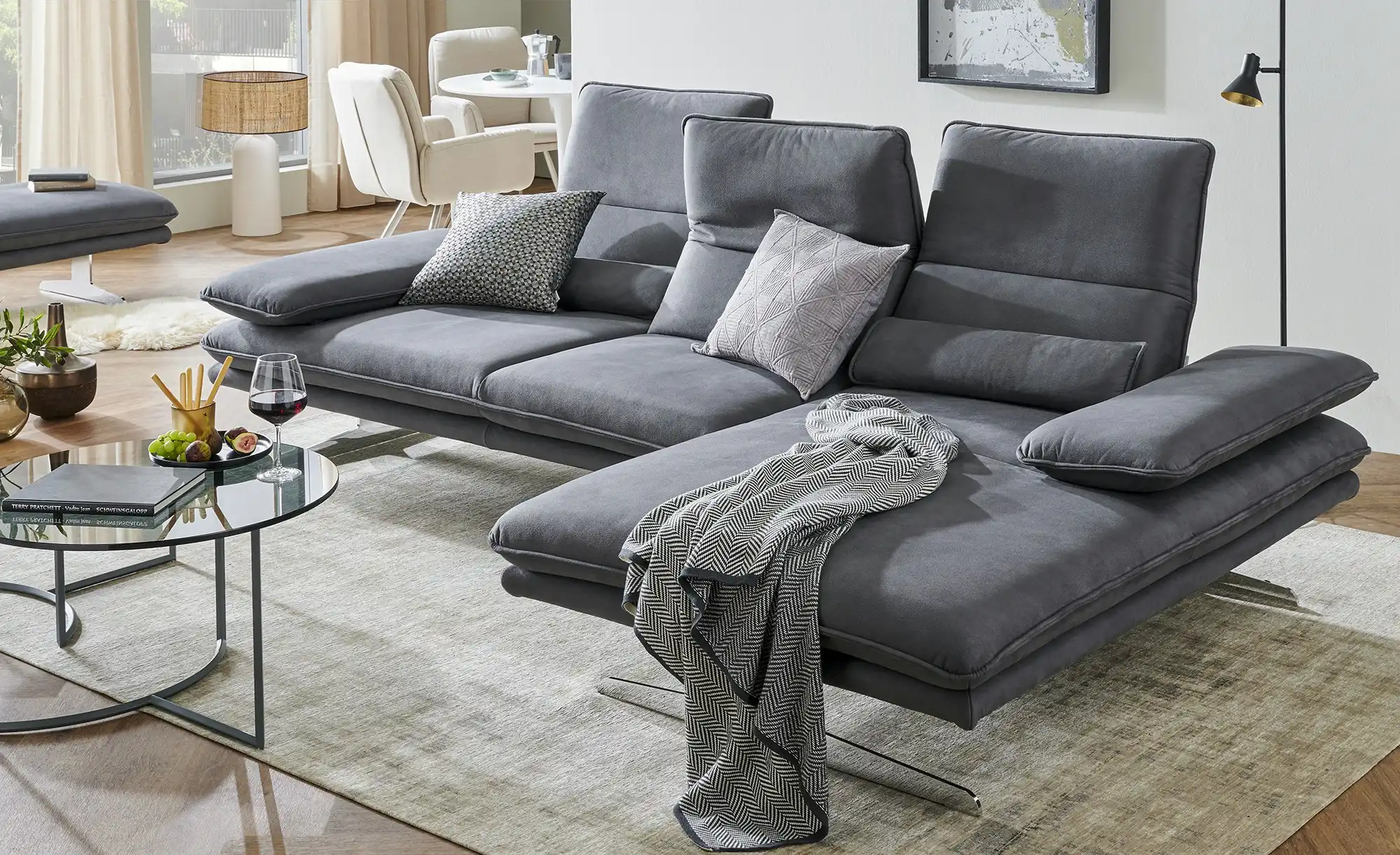 W.SCHILLIG Ecksofa aus Mikrofaser Broadway