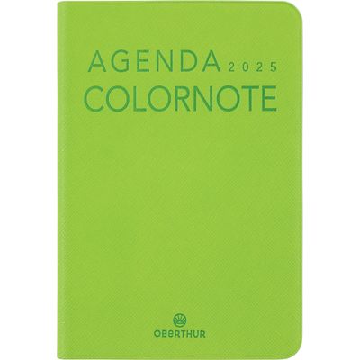 Agenda Colornote - 1 semaine sur 2 pages - 10 x 15 cm - vert pomme - Oberthur